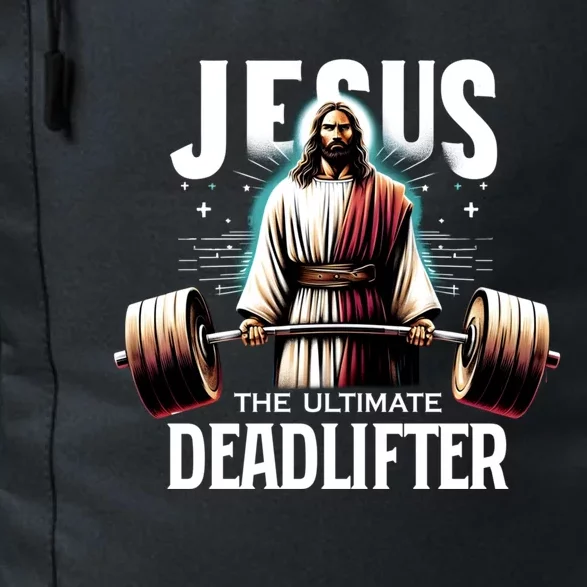 Jesus The Ultimate Deadlifter Christian Jesus Deadlift Daily Commute Backpack