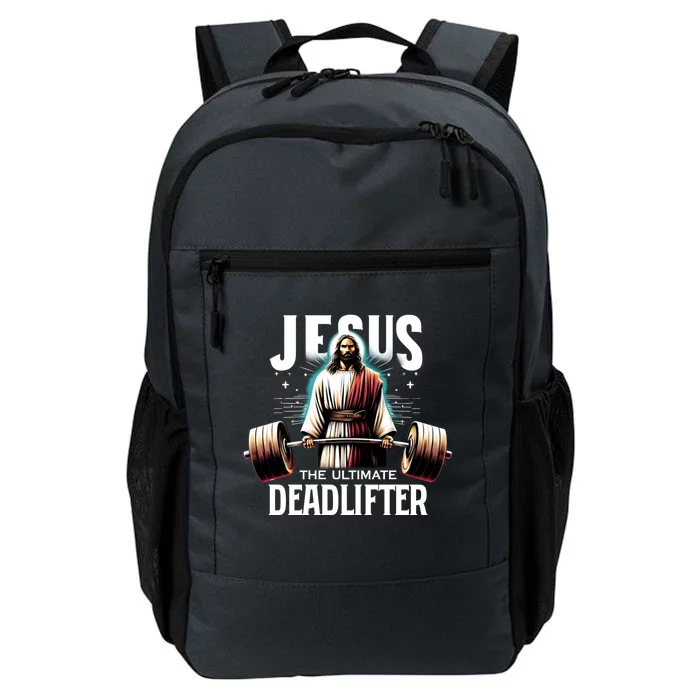 Jesus The Ultimate Deadlifter Christian Jesus Deadlift Daily Commute Backpack