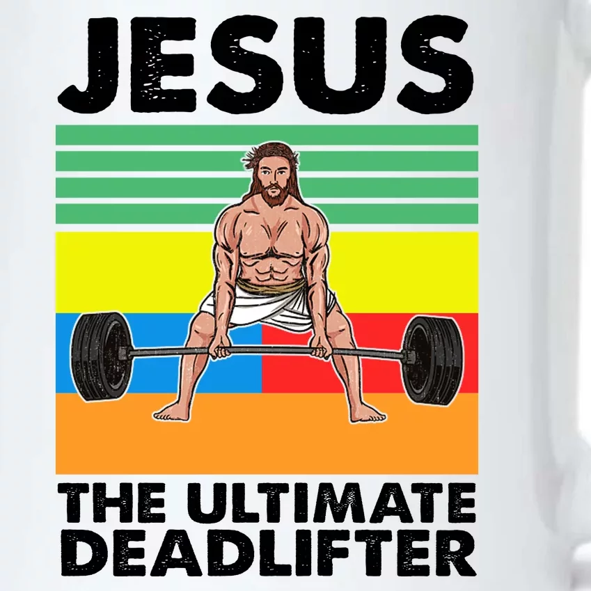 Jesus The Ultimate Deadlifter Fitness Humor Black Color Changing Mug