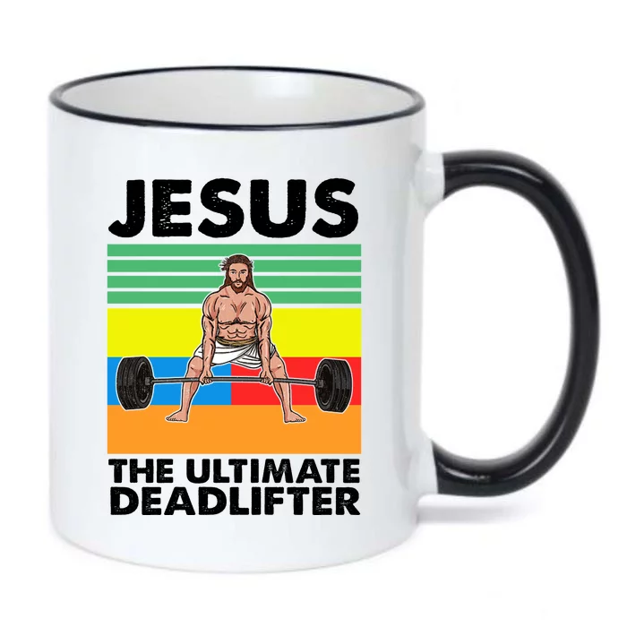 Jesus The Ultimate Deadlifter Fitness Humor Black Color Changing Mug