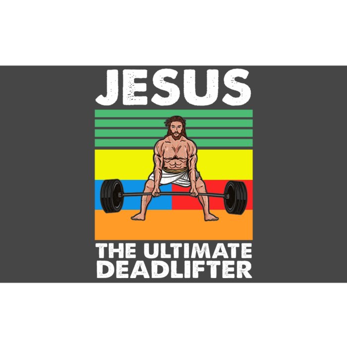 Jesus The Ultimate Deadlifter Fitness Humor Bumper Sticker