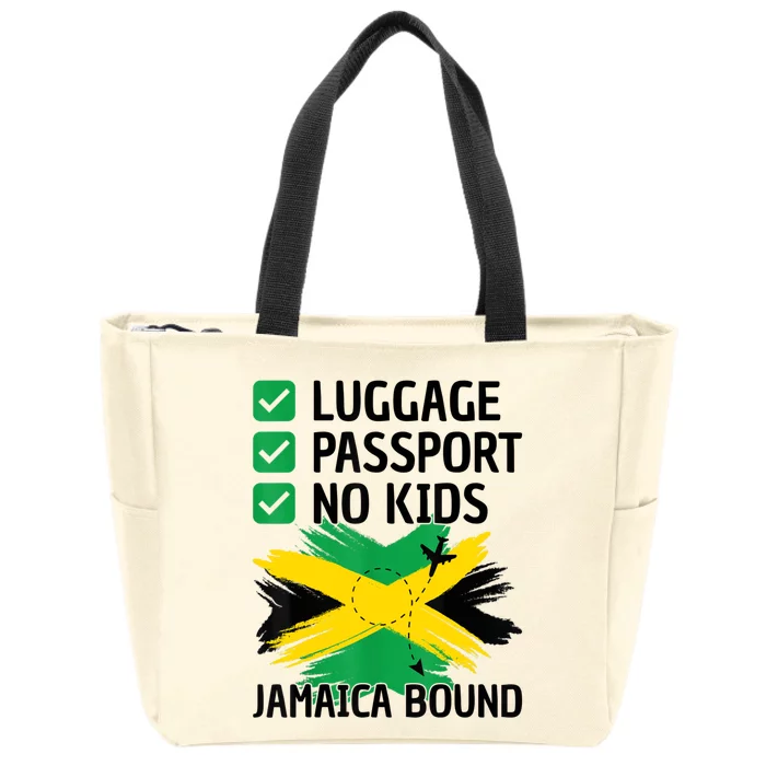 Jamaican Travel Vacation Outfit To Jamaica Men Women Jamaica Zip Tote Bag