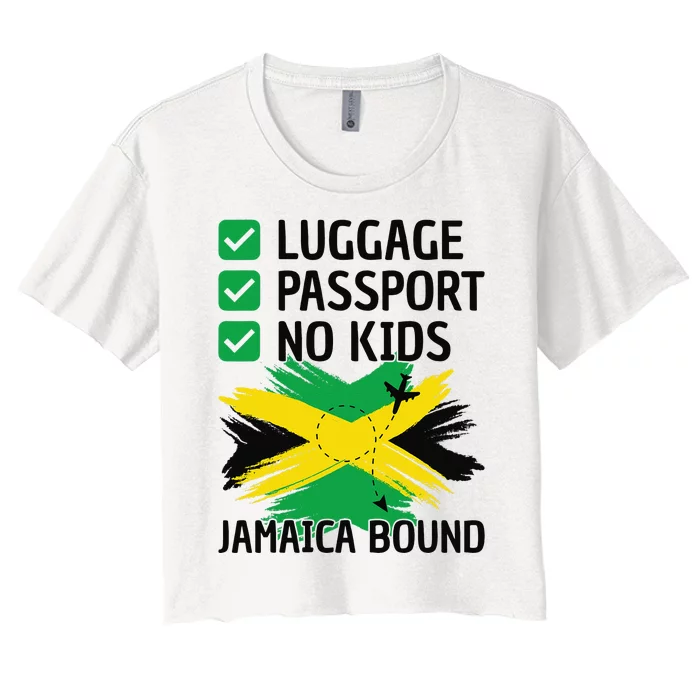 Jamaican Travel Vacation Outfit To Jamaica  Jamaica Women's Crop Top Tee