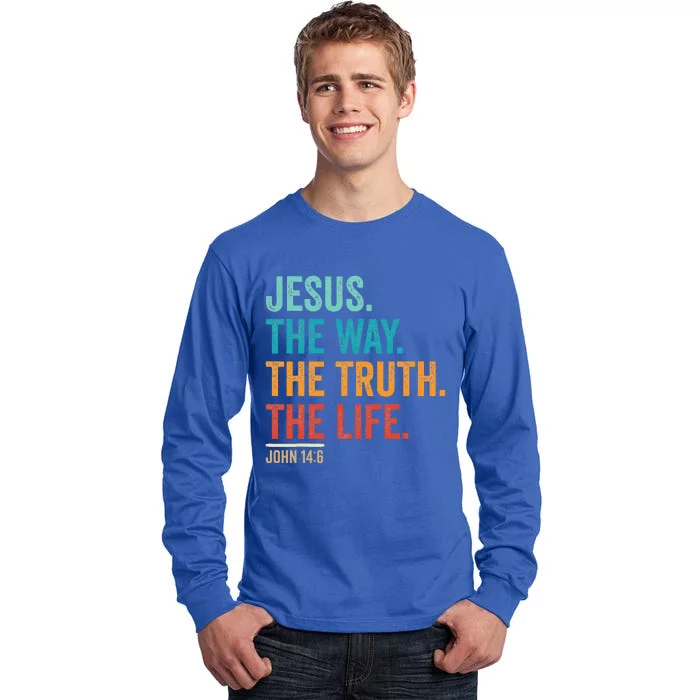 Jesus The Way Truth Life Christian Worship Tall Long Sleeve T-Shirt