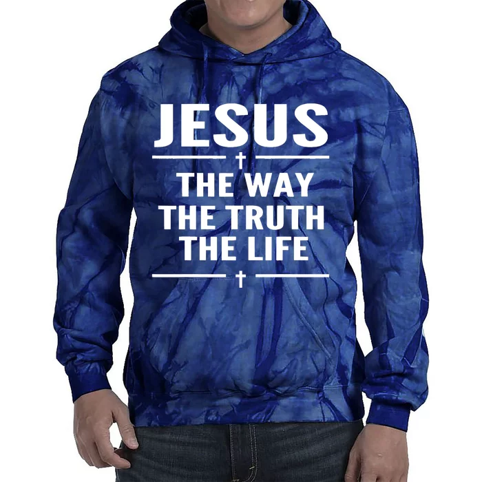 Jesus The Way Truth Life John 146 Christian Spiritual Women Tie Dye Hoodie