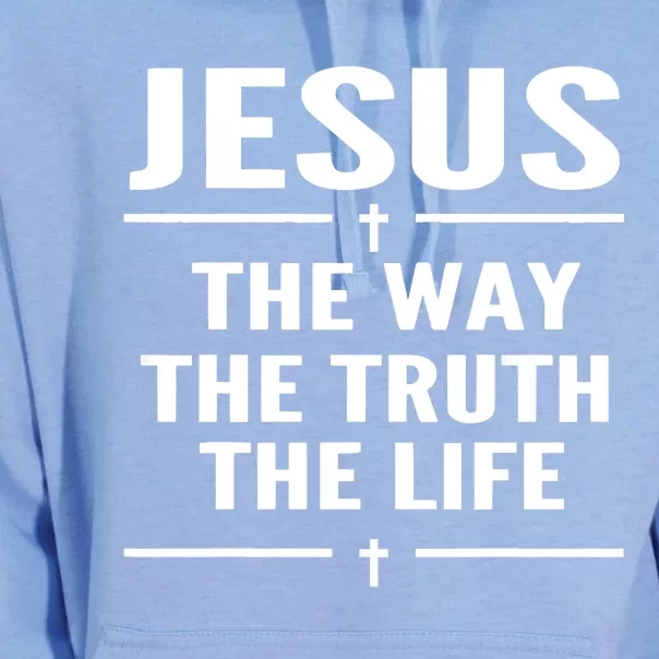 Jesus The Way Truth Life John 146 Christian Spiritual Women Unisex Surf Hoodie