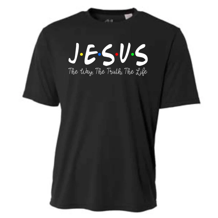 Jesus The Way The Truth The Life Christianity Cooling Performance Crew T-Shirt