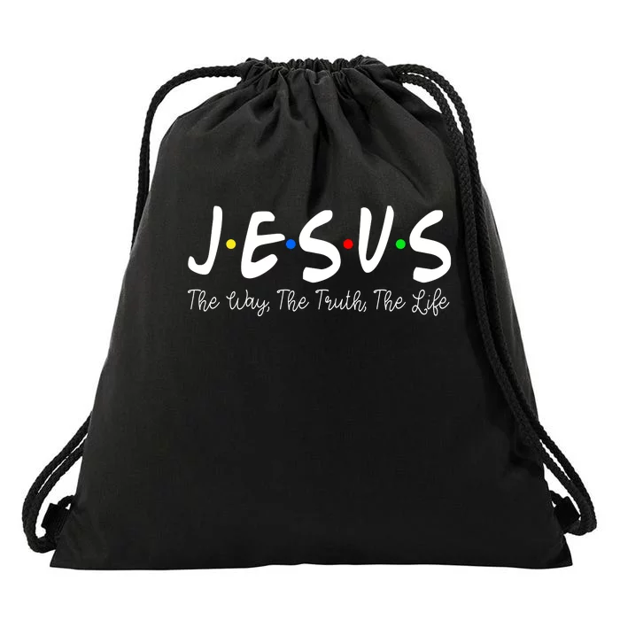 Jesus The Way The Truth The Life Christianity Drawstring Bag