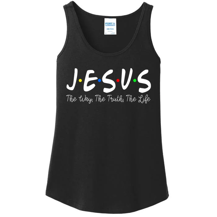 Jesus The Way The Truth The Life Christianity Ladies Essential Tank