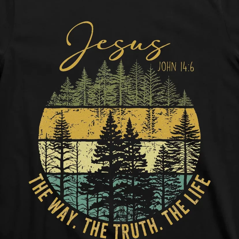 Jesus The Way Truth Life Christian Worship T-Shirt