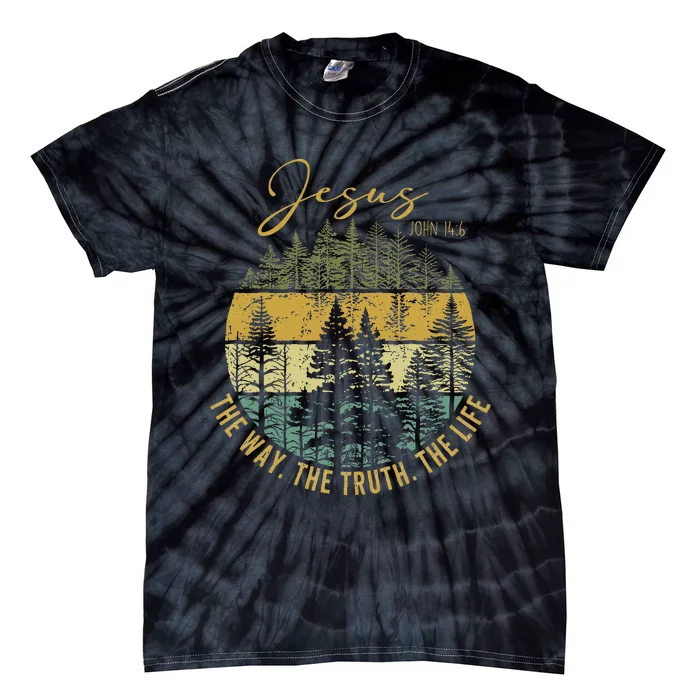 Jesus The Way Truth Life Christian Worship Tie-Dye T-Shirt