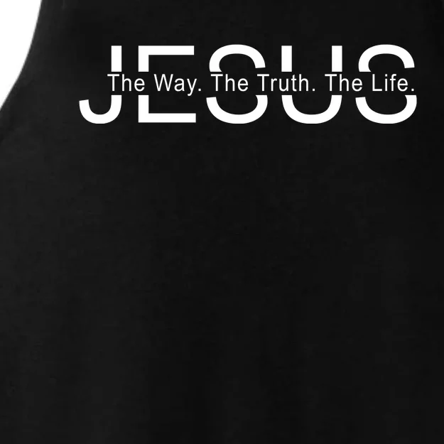 Jesus The Way The Truth The Life Ladies Tri-Blend Wicking Tank