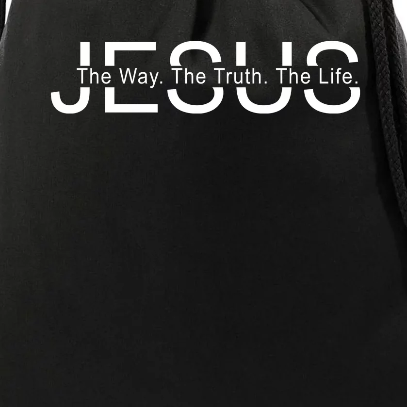 Jesus The Way The Truth The Life Drawstring Bag