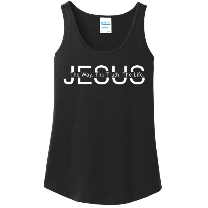 Jesus The Way The Truth The Life Ladies Essential Tank