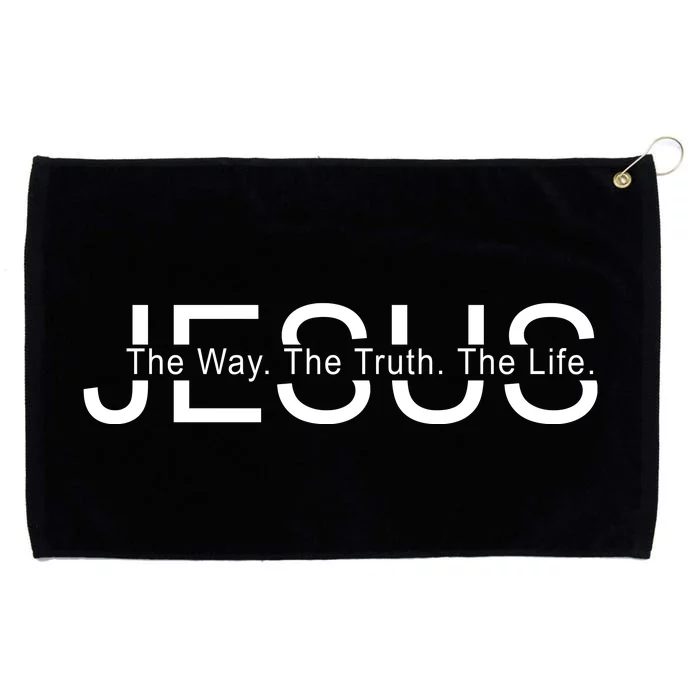 Jesus The Way The Truth The Life Grommeted Golf Towel