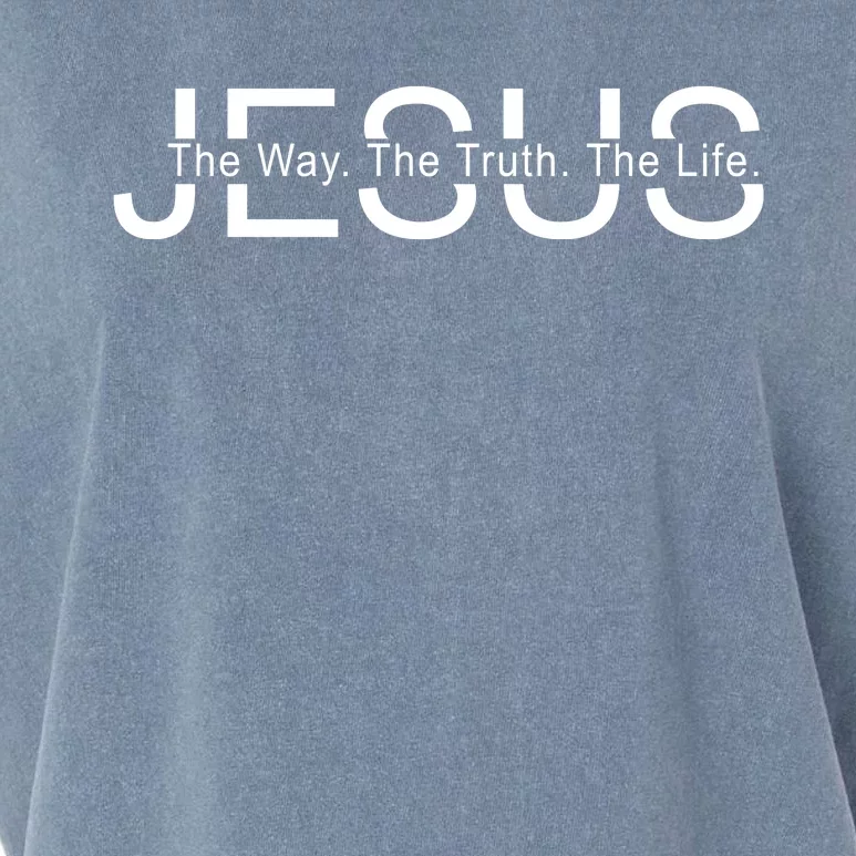 Jesus The Way The Truth The Life Garment-Dyed Women's Muscle Tee