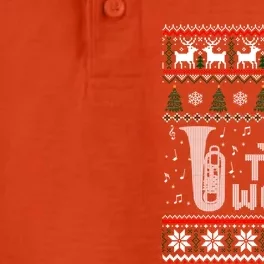 Joy Tuba World Funny Christmas Ugly Sweater Gift Dry Zone Grid Performance Polo