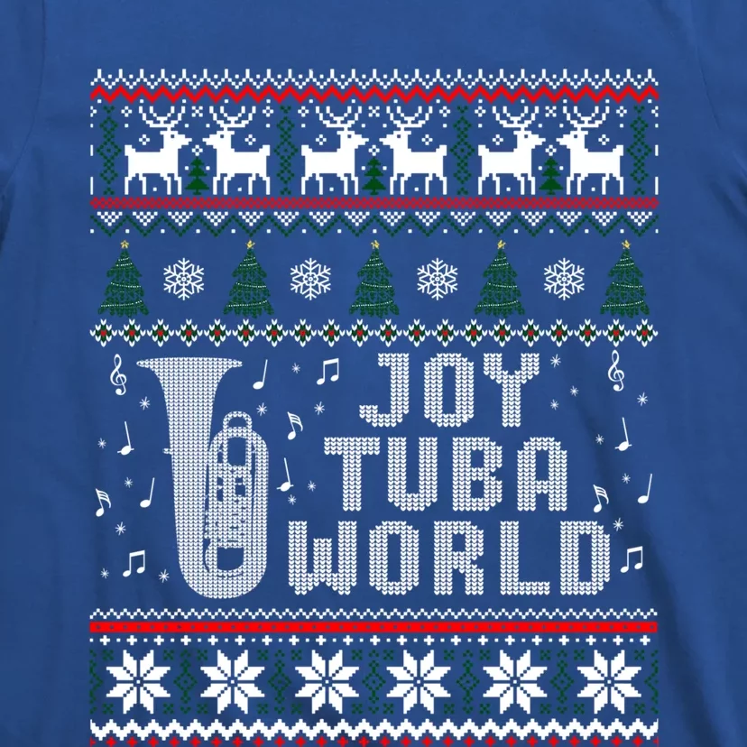 Joy Tuba World Funny Christmas Ugly Sweater Gift T-Shirt