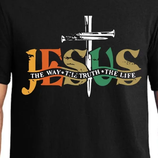 Jesus The Way The Truth The Life Christian Family Easter Day Pajama Set