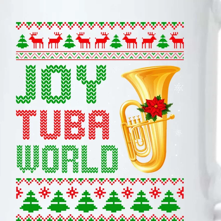 Joy Tuba World Xmas Music Lover Ugly Christmas Sweater Black Color Changing Mug