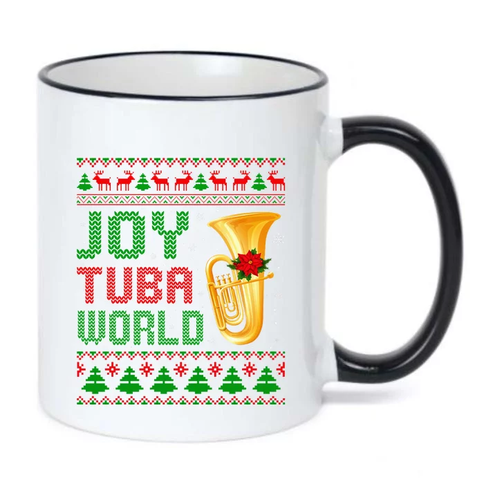 Joy Tuba World Xmas Music Lover Ugly Christmas Sweater Black Color Changing Mug