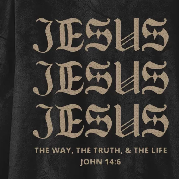 Jesus the way truth life john 146 christian Hooded Wearable Blanket