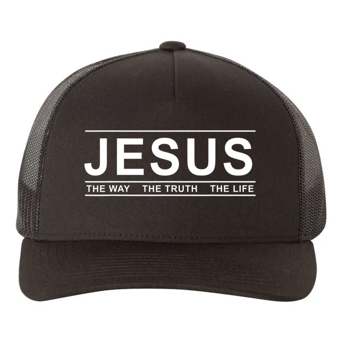 Jesus The Way The Truth The Life Jesus Christians Lover Yupoong Adult 5-Panel Trucker Hat