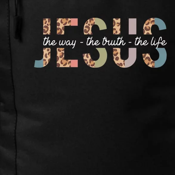 Jesus The Way The Truth The Life Leopard Christian Women Daily Commute Backpack