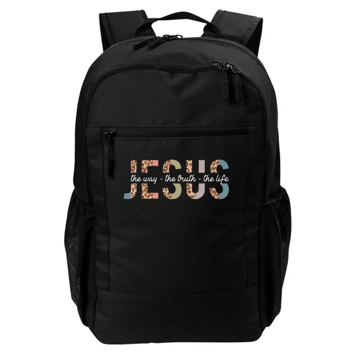 Jesus The Way The Truth The Life Leopard Christian Women Daily Commute Backpack