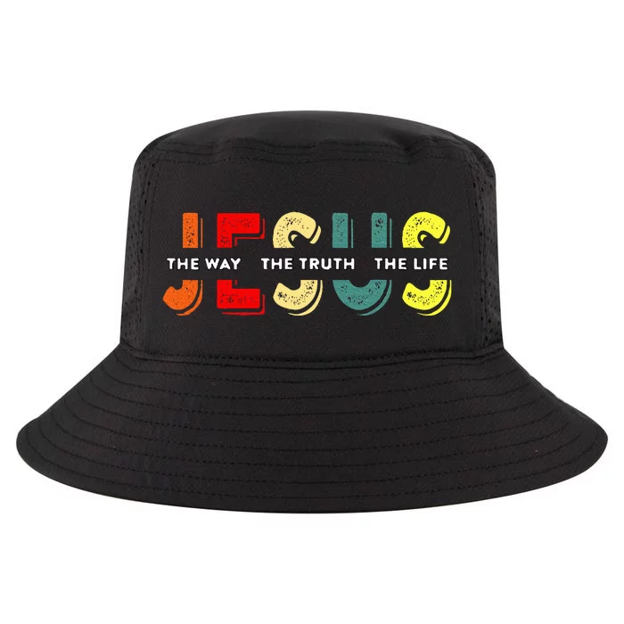 Jesus The Way The Truth The Life. Christian Bible Verse Cool Comfort Performance Bucket Hat