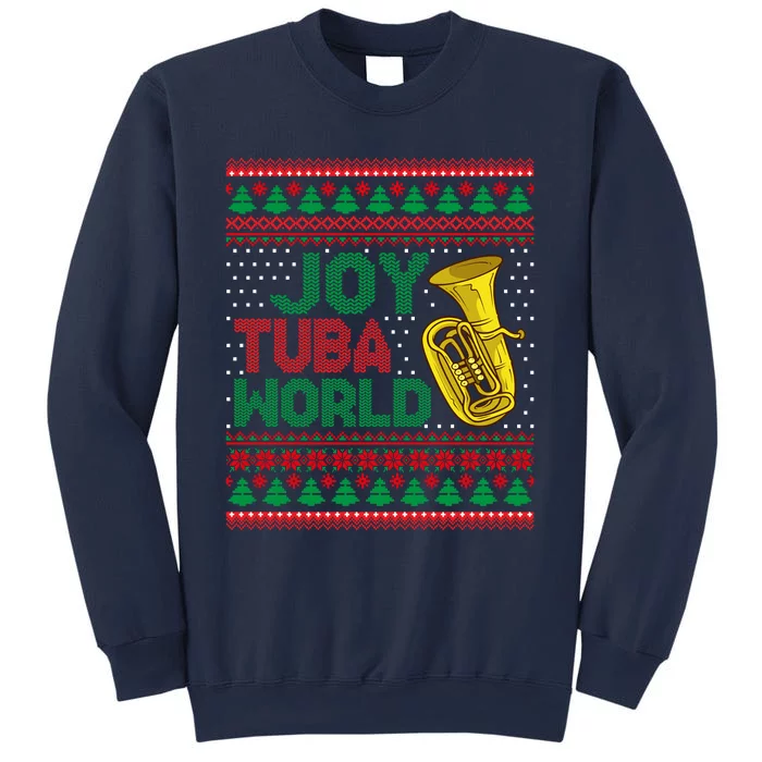 Joy Tuba World Ugly Christmas Sweater Music Lover Xmas Sweatshirt