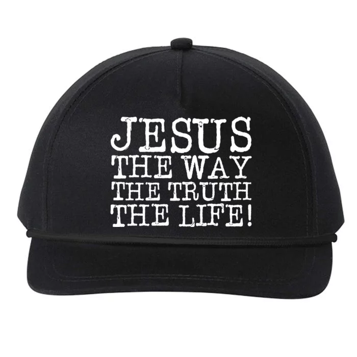 Jesus The Way The Truth The Life Snapback Five-Panel Rope Hat