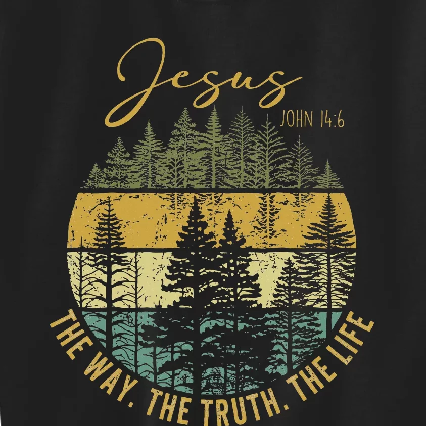 Jesus The Way Truth Life Women Christian Worship Kids Sweatshirt