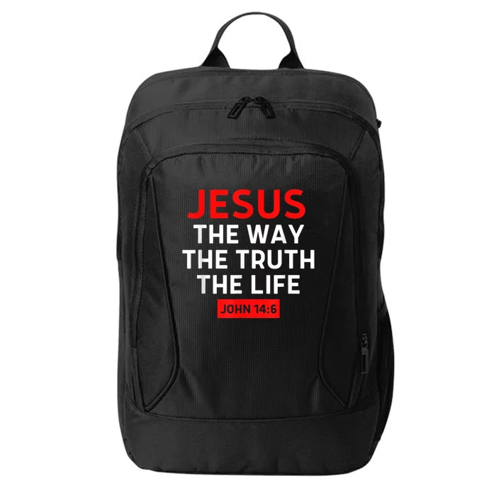 Jesus The Way Truth Life John 14:6 Christian Bible Verse City Backpack