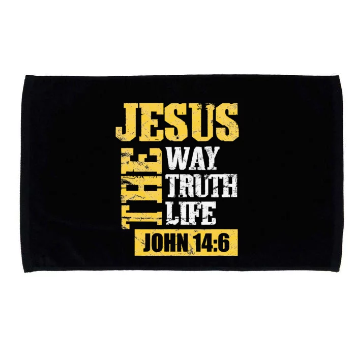 Jesus The Way Truth Life John 146 Christian Microfiber Hand Towel