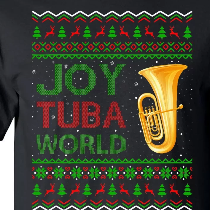 Joy Tuba World Music Lover Xmas Gift Ugly Tuba Christmas Tall T-Shirt