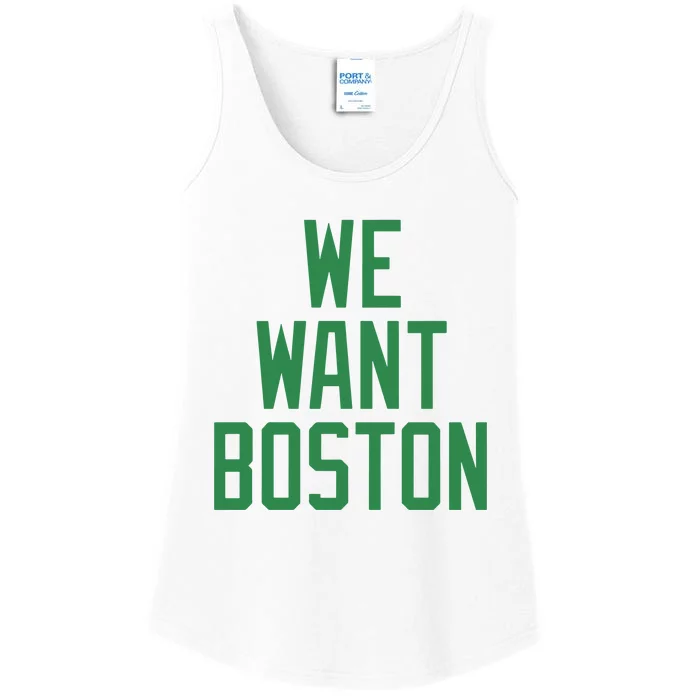 Jayson Tatum We Want Boston Ladies Essential Tank