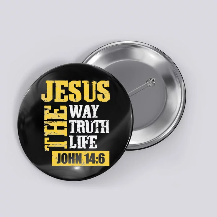 Jesus The Way Truth Life John 146 Christian Bible Verse Button