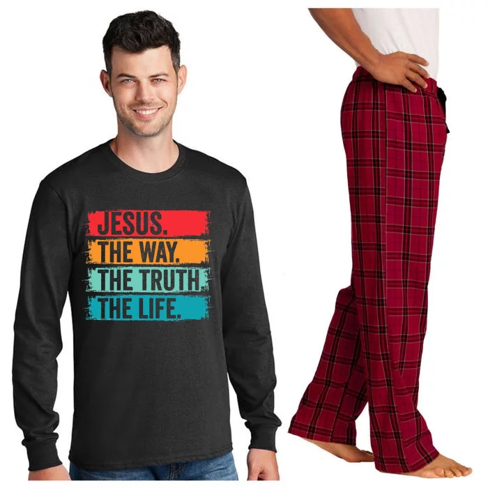 Jesus The Way The Truth Life Bible Verse Christian Worship Long Sleeve Pajama Set