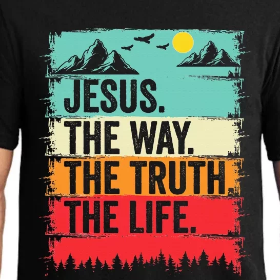 Jesus The Way Truth Life Bible Verse Christian Worship Pajama Set