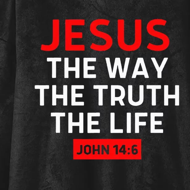 Jesus The Way Truth Life John 146 Christian Bible Verse Hooded Wearable Blanket