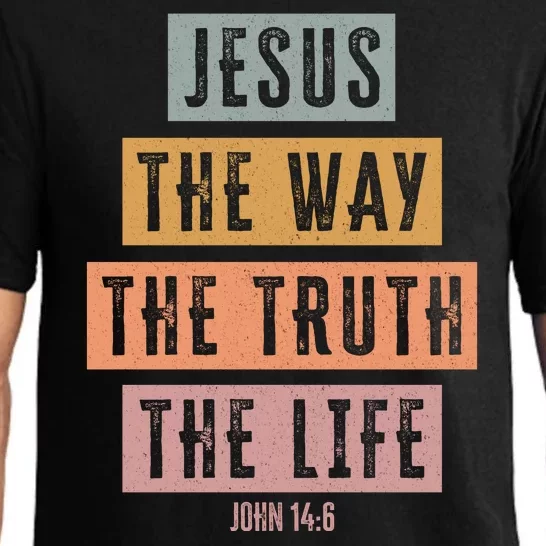 Jesus The Way Truth Life Bible Verse Pajama Set