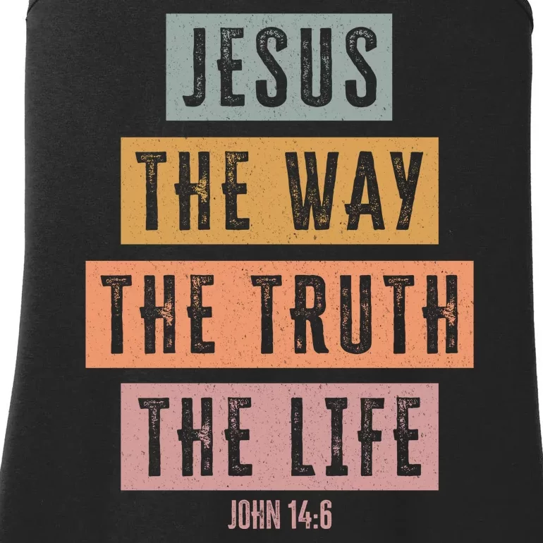 Jesus The Way Truth Life Bible Verse Ladies Essential Tank