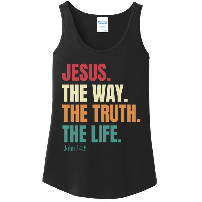 Jesus The Way The Truth The Life Gift Ladies Essential Tank