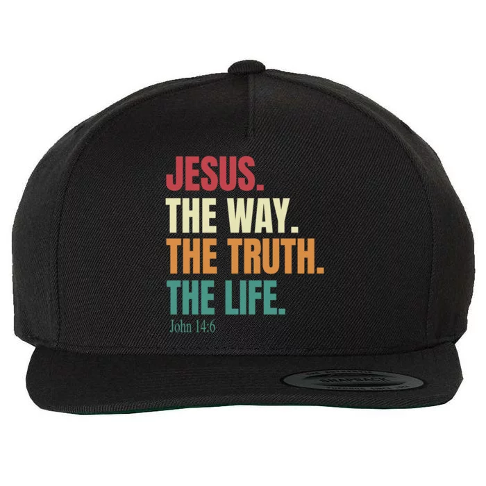 Jesus The Way The Truth The Life Gift Wool Snapback Cap