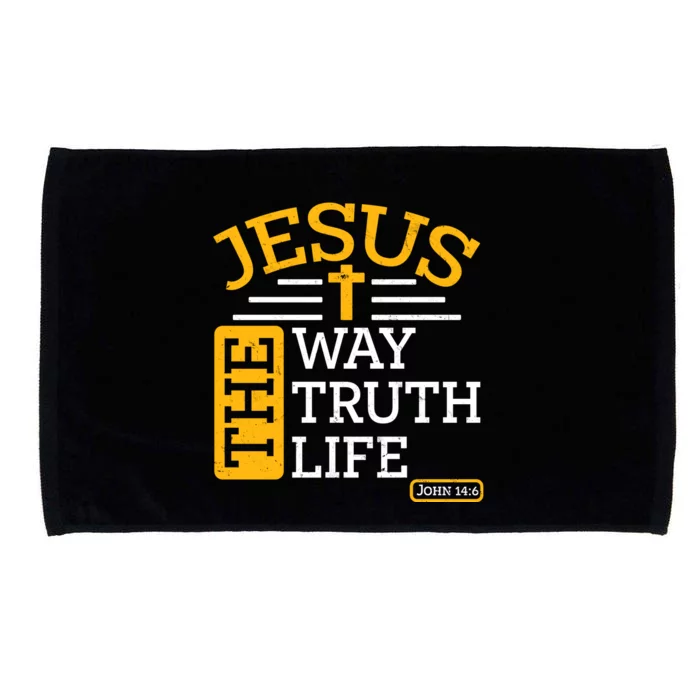 Jesus The Way Truth Life John 14:6 Microfiber Hand Towel