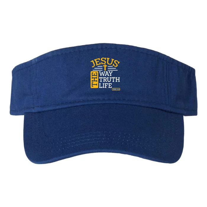 Jesus The Way Truth Life John 14:6 Valucap Bio-Washed Visor