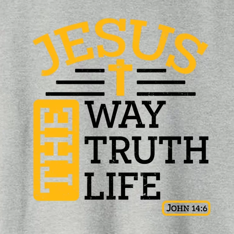 Jesus The Way Truth Life John 14:6 Women's Crop Top Tee