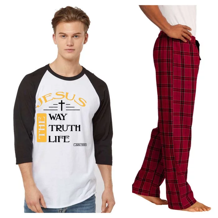 Jesus The Way Truth Life Christian Raglan Sleeve Pajama Set