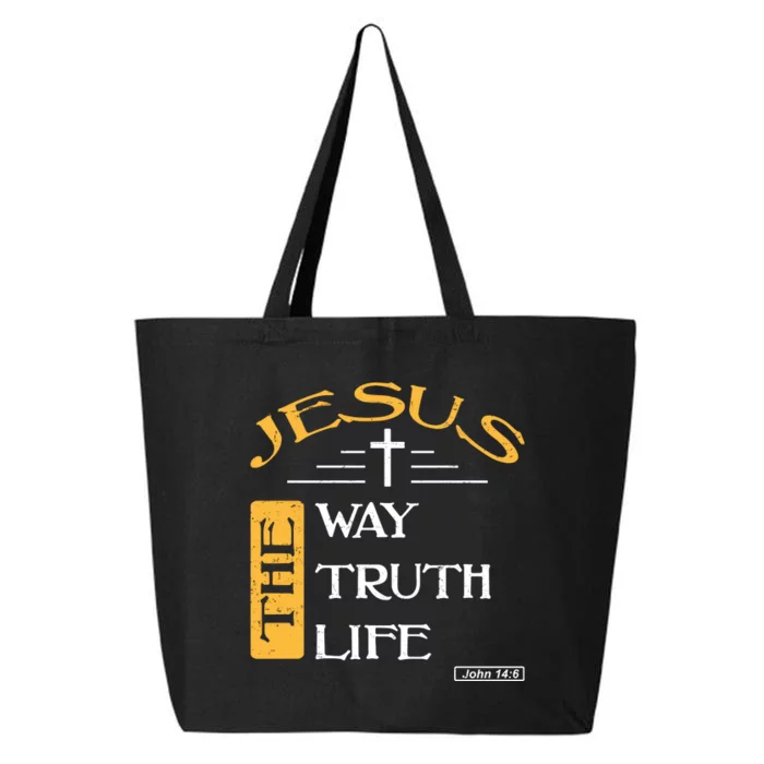 Jesus The Way Truth Life Christian 25L Jumbo Tote